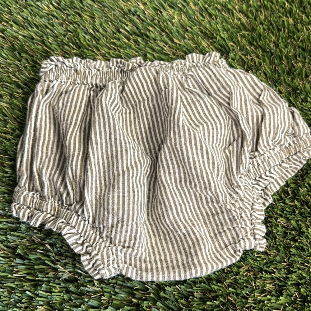 Charming Striped Ruffle Diaper Cover - Picture 2 of 3